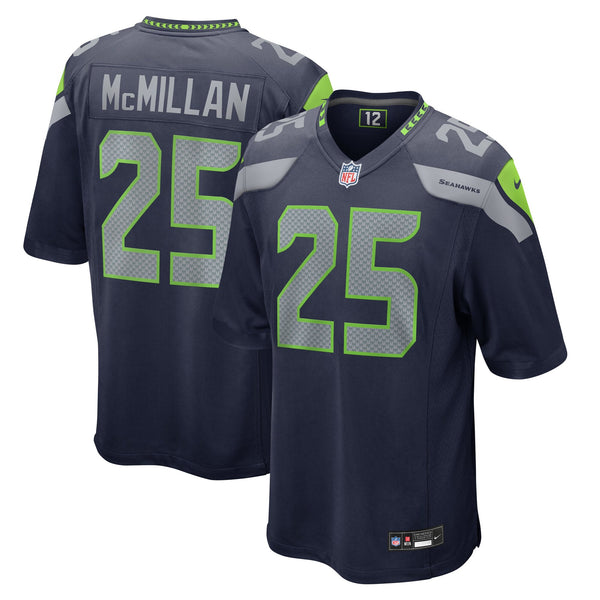 Seattle Seahawks Dontae McMillan Nike College Navy Team Game Jersey