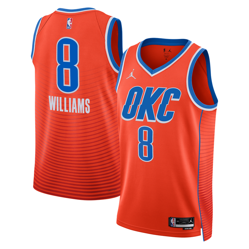 Oklahoma City Thunder Jordan Brand Statement Edition Swingman Jersey - Orange - Jalen Williams -