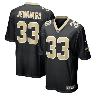 New Orleans Saints Anfernee Jennings Nike Black Team Game Jersey