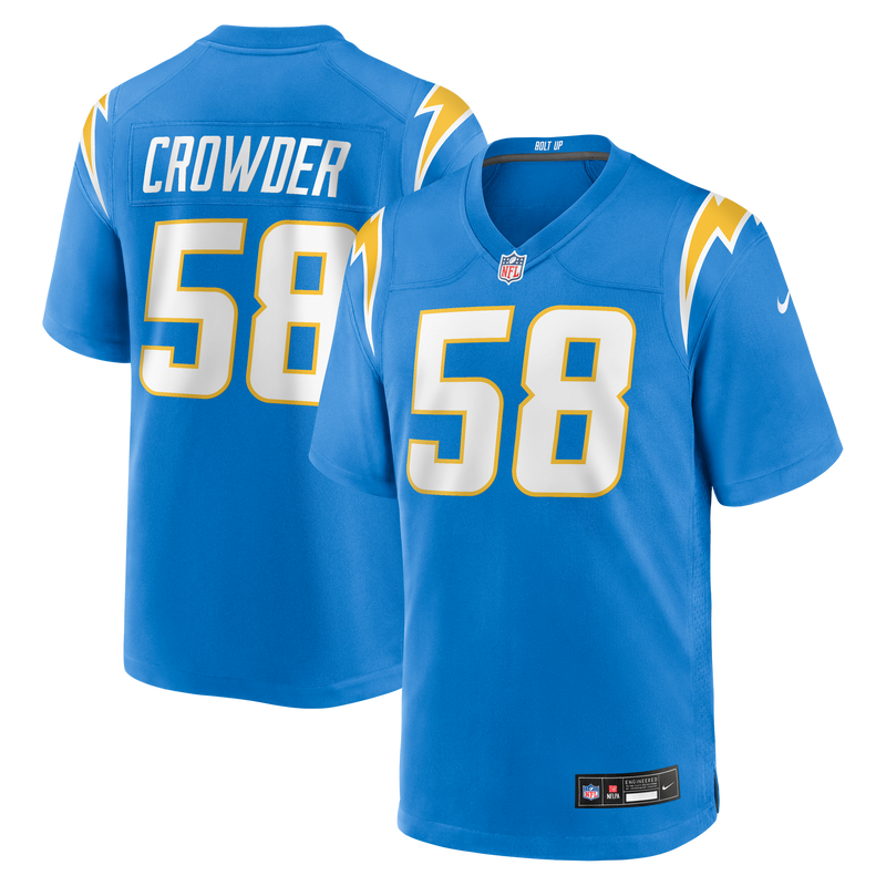 Los Angeles Chargers Tae Crowder Nike Powder Blue Team Game Jersey