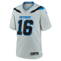 Detroit Lions Jared Goff Nike Silver 2026 Rivalries Collection Game Jersey