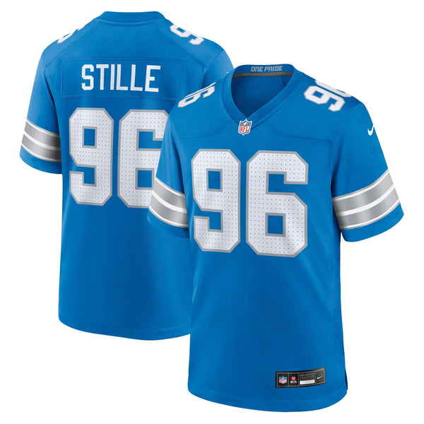 Detroit Lions Ben Stille Nike Blue Team Game Jersey