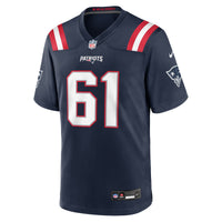 New England Patriots Darrian Dalcourt Nike Navy Team Game Jersey