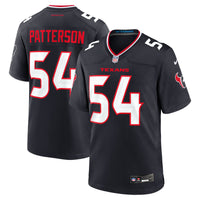 Houston Texans Jarrett Patterson Nike Navy Team Game Jersey