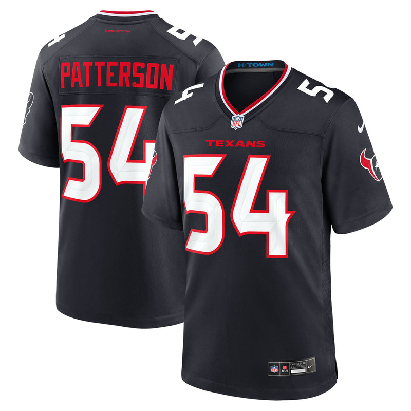 Houston Texans Jarrett Patterson Nike Navy Team Game Jersey