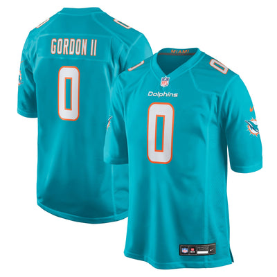 Miami Dolphins Ollie Gordon II Nike Aqua Team Game Jersey