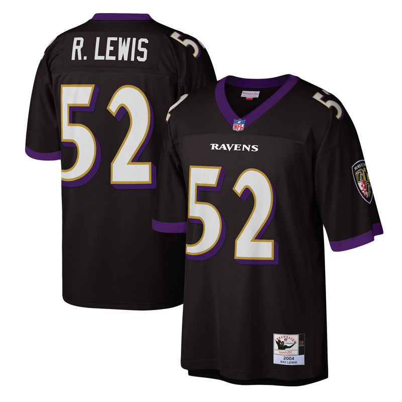 Baltimore Ravens 2004 Ray Lewis Mitchell & Ness Black Authentic Throwback Retired Player Jersey