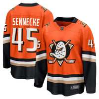 Anaheim Ducks Beckett Sennecke Fanatics Orange Home Breakaway Jersey
