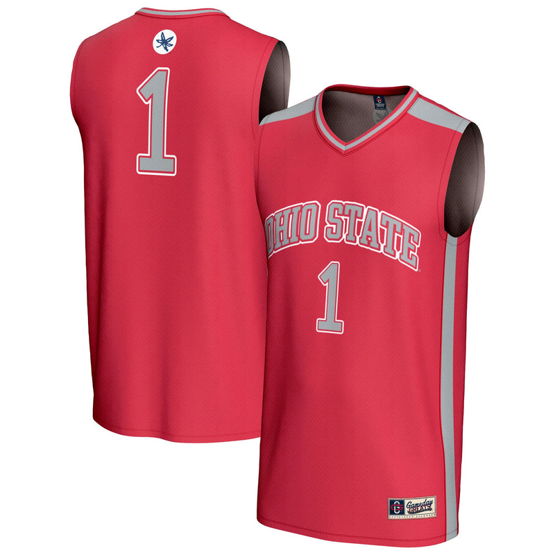 #1 Ohio State Buckeyes GameDay Greats Lightweight Basketball Fashion Jersey - Scarlet