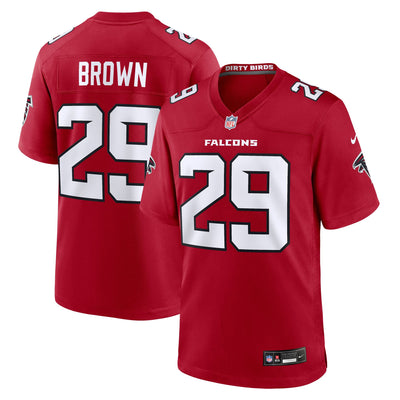 Atlanta Falcons Sydney Brown Nike Red Team Game Jersey