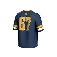 #67 West Virginia Mountaineers GameDay Greats Lightweight Collegiate Football Fashion Jersey - Navy