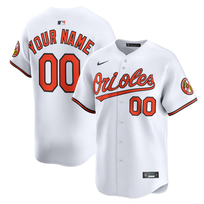 Baltimore Orioles Nike White Home Limited Custom Jersey