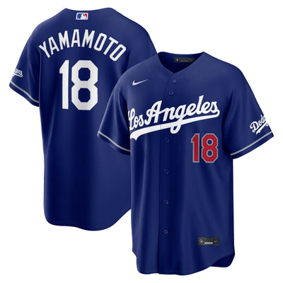 Los Angeles Dodgers Yoshinobu Yamamoto Nike Royal Alternate Stadium Jersey