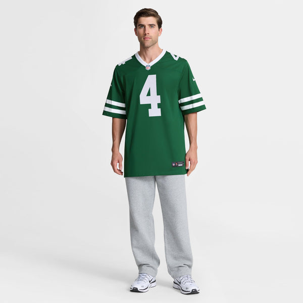 New York Jets Bailey Zappe Nike Legacy Green Team Game Jersey