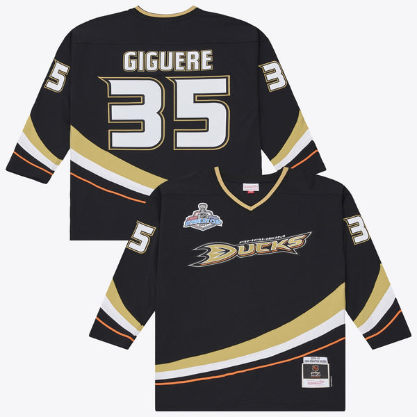 Anaheim Ducks Jean-Sebastien Giguere Mitchell & Ness Black 2006/07 Stanley Cup Power Play Jersey
