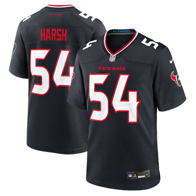 Houston Texans Sabastian Harsh Nike Navy Team Game Jersey