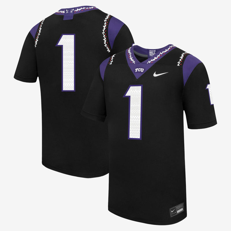 TCU Horned Frogs Nike Replica Football Jersey - Black