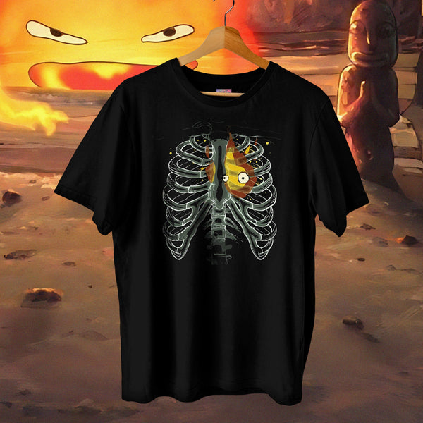 Calcifer Heart Ribcage X-Ray Solo - Howl's Moving Castle Oversized Tee