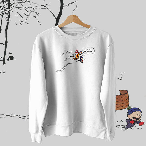 Let's Go Exploring - Calvin & Hobbes Oversized Sweatshirt