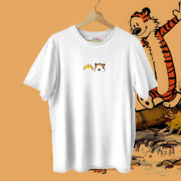 Peekaboo Faces - Calvin & Hobbes Oversized Tee