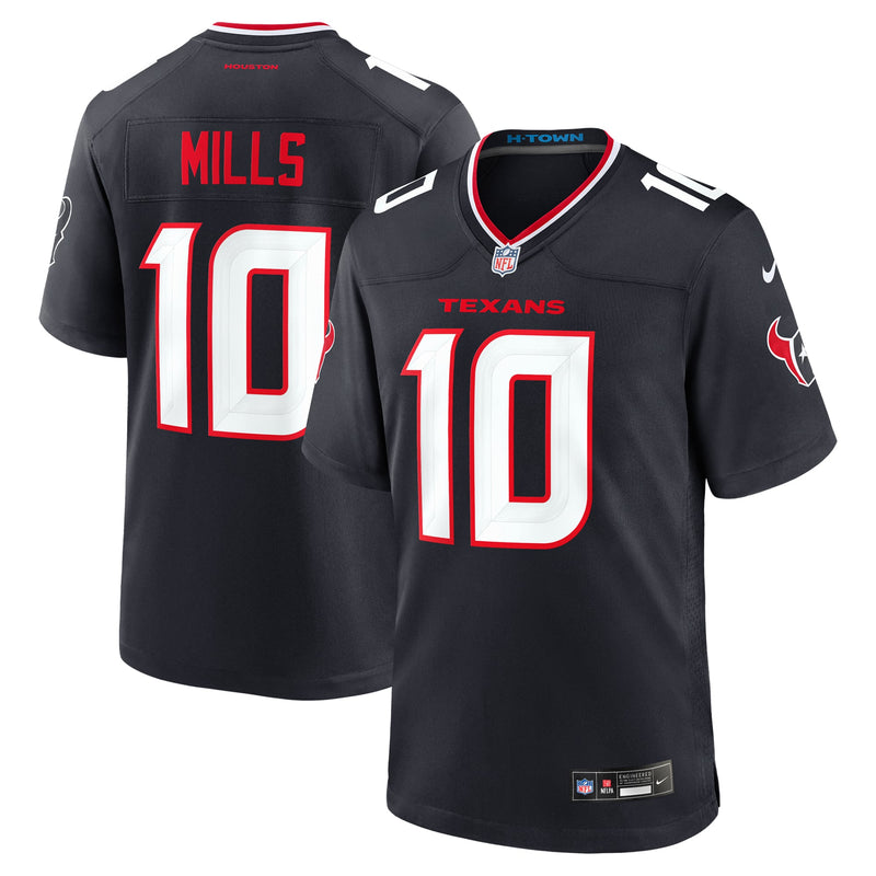 Houston Texans Davis Mills Nike Navy Team Game Jersey