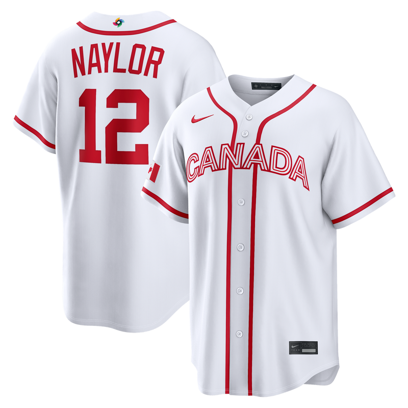 Canada Baseball Josh Naylor Nike White 2026 World Baseball Classic Home Stadium Jersey
