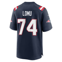 New England Patriots Caleb Lomu Nike Navy Team Game Jersey