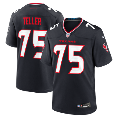 Houston Texans Wyatt Teller Nike Navy Team Game Jersey
