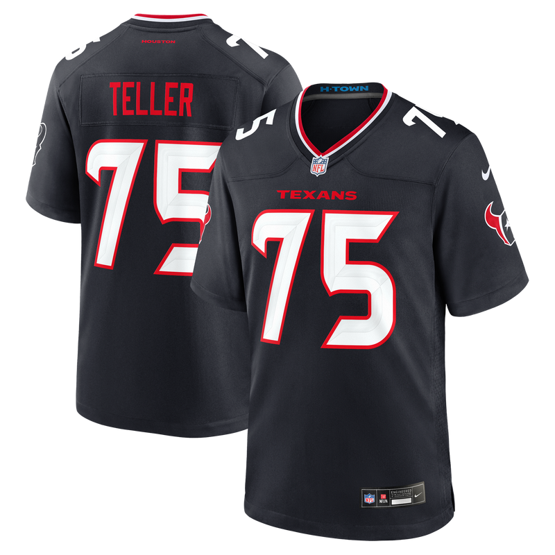 Houston Texans Wyatt Teller Nike Navy Team Game Jersey