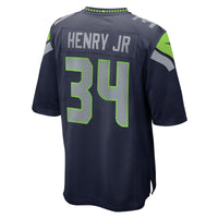 Seattle Seahawks Robert Henry Jr Navy jersey – view 3