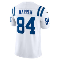 Indianapolis Colts Tyler Warren Nike White Vapor F.U.S.E. Printed Limited Jersey