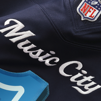 Tennessee Titans Cameron Ward Nike Navy 2026 Rivalries Collection Printed Limited Jersey