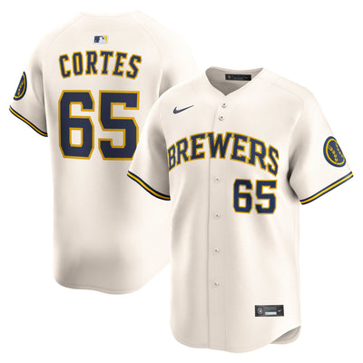 Milwaukee Brewers Nestor Cortes Nike Cream Home Limited Player Jersey