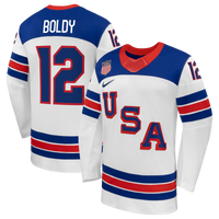 US Hockey Matthew Boldy Nike White 2026 Away Replica Jersey