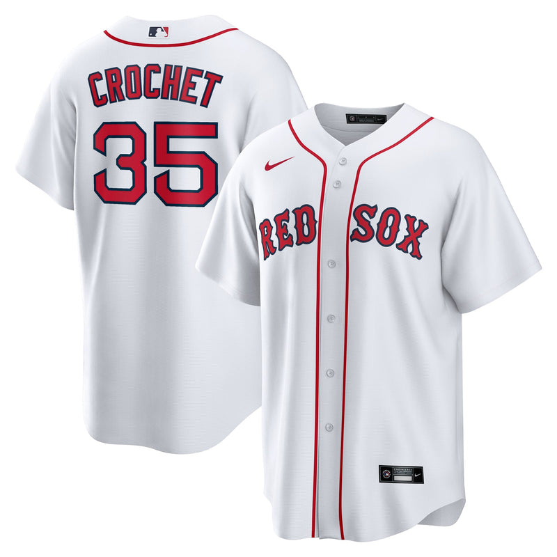 Boston Red Sox Garrett Crochet Nike White Home Replica Jersey
