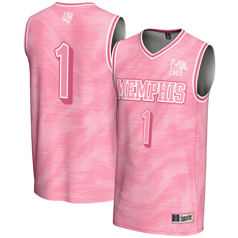 #1 Memphis Tigers GameDay Greats Lightweight Basketball Fashion Jersey - Pink
