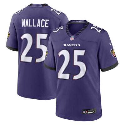 Baltimore Ravens K'Von Wallace Nike Purple Team Game Jersey