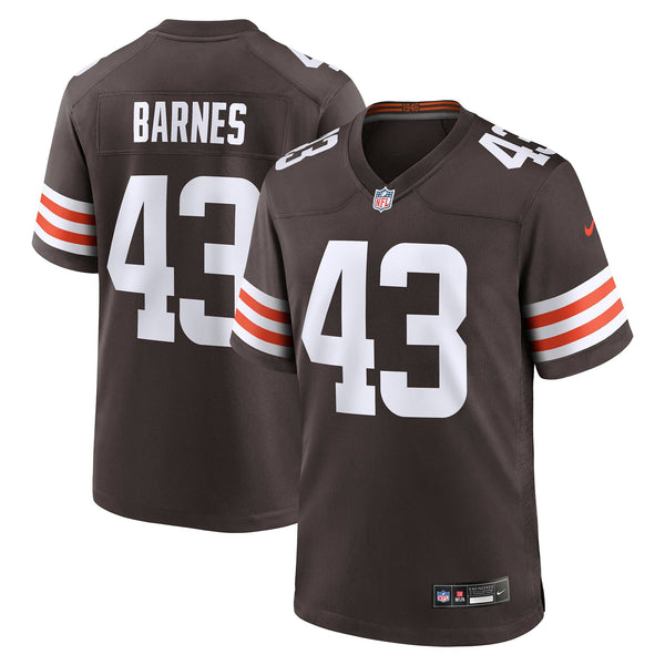 Cleveland Browns Krys Barnes Nike Brown Team Game Jersey