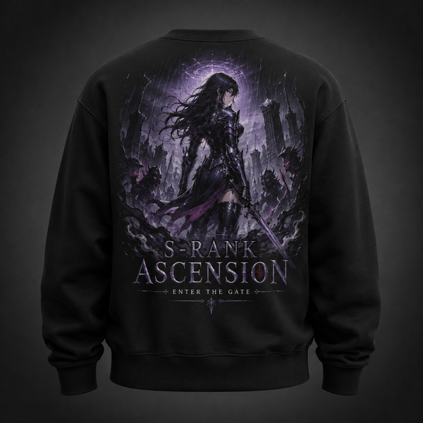 Black sweatshirt with Cha Hae-In Solo Leveling S-Rank Ascension graphic – photo 1