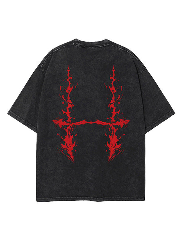Washed black t-shirt with Choso Jujutsu Kaisen Choso Arrows graphic – photo 1