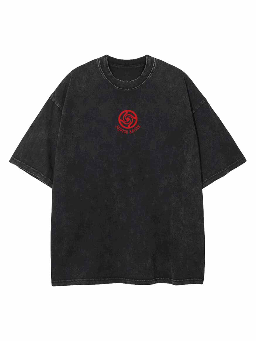 Washed black t-shirt with Choso Jujutsu Kaisen Choso Arrows graphic – photo 2