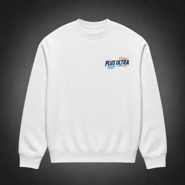 White sweatshirt with Class 1-A (Deku, Bakugo, Todoroki, Uraraka, Iida, Kirishima) My Hero Academia Go Beyond graphic – photo 2