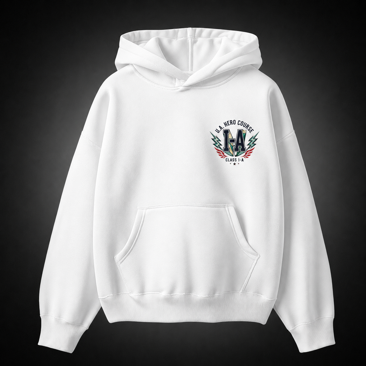 White hoodie with Class 1-A (Izuku Midoriya, Shoto Todoroki, Ochaco Uraraka, Katsuki Bakugo, Tenya Iida, Eijiro Kirishima, Momo Yaoyorozu, Fumikage Tokoyami, Mina Ashido, Tsuyu Asui, Denki Kaminari) My Hero Academia Heroes United graphic – photo 2