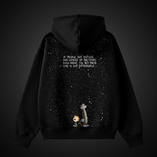 Stars - Calvin & Hobbes Oversized Hoodie