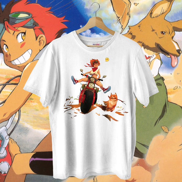 Edward Biker Scooter Ride - Cowboy Bebop Oversized Tee