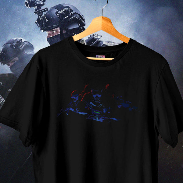 Blue Silhouette Squad Classic - CSGO Oversized Tee