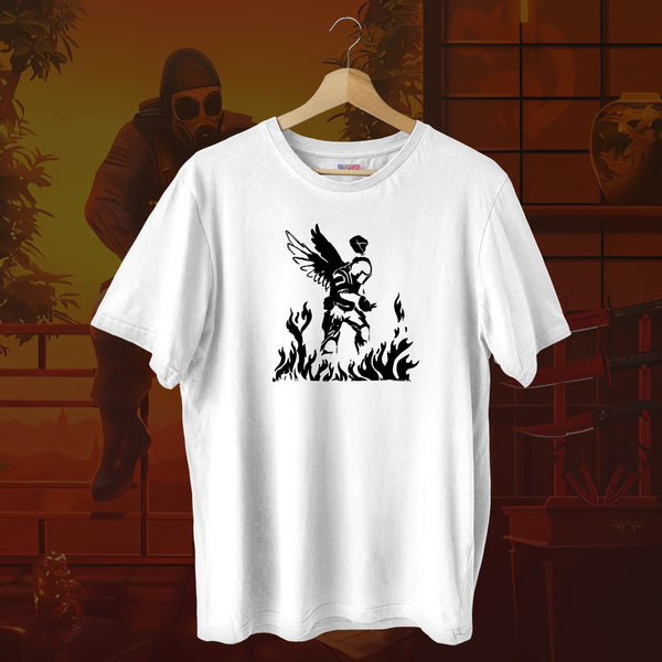 Angel in the Flames Silhouette - CSGO Oversized Tee