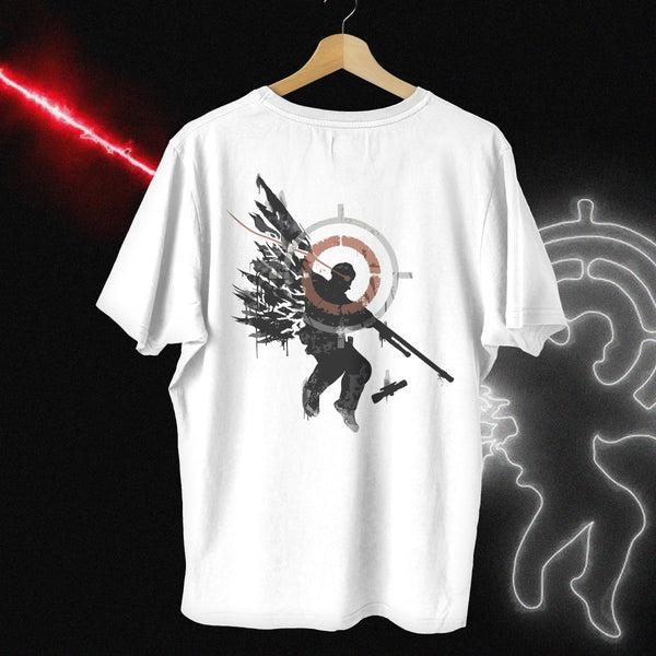 Winged Soldier Sniper Back Print Alt - CSGO Oversized Tee