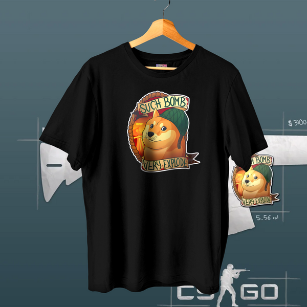 Such Bomb Doge Sticker Corner - CSGO Oversized Tee
