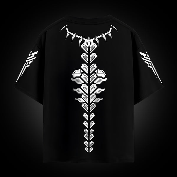 Cybernetic Spine Techwear Oversized Tee